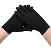 FdcLixuvol 6 Pairs Cotton Gloves, Cotton Work Gloves Thin Cottons Glove Handling Glove Liners Men Thin Jewelry Glovees Black Cottons Glovees for Men Women Handling Jewelry Film Work Inspection