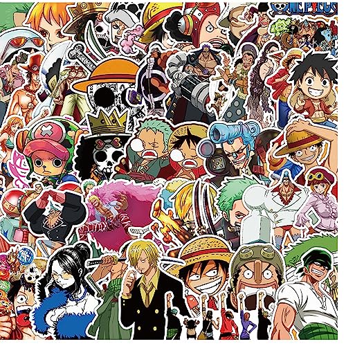 50Pcs One Piece Stickers, Anime Cartoon One Piece Decal Gifts for