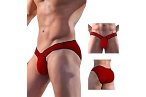Meshal Men's Cotton Low Rise Briefs Soft Breathable Bulge Pouch Sexy Underwear