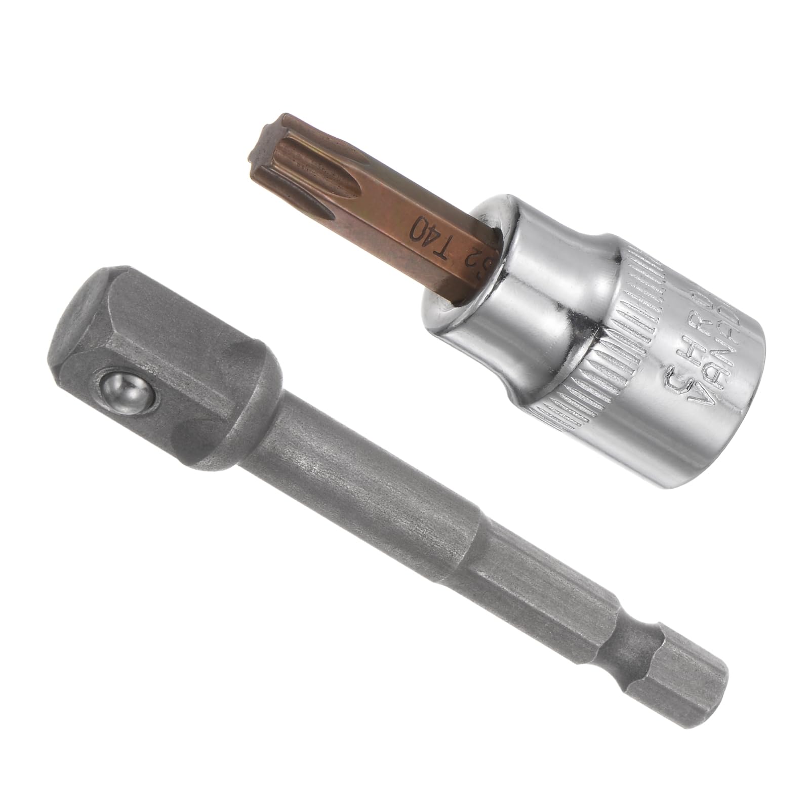 CoCud Torx Bit Socket, T40 Bit 3/8" Drive 2" Length, CR-V Socket with Socket Extension - (Applications: for Fastener Application)