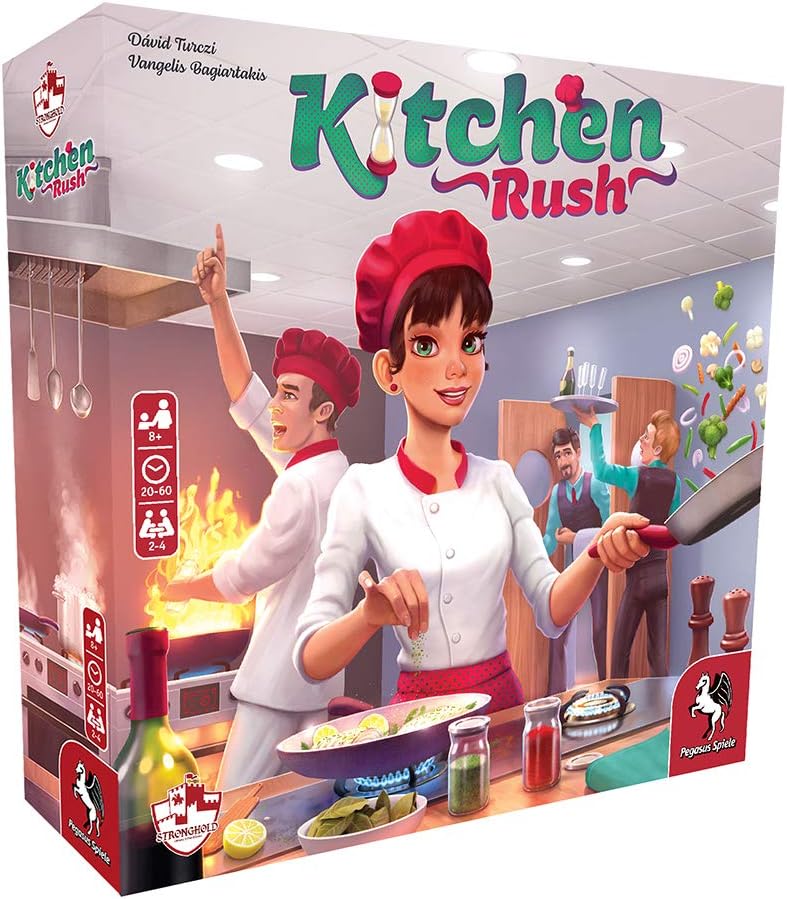 Pegasus Spiele Press Kitchen Rush Board Game Ages 8+ 2-4 Players 20-60 Minutes Playing Time 51223E Multicolor