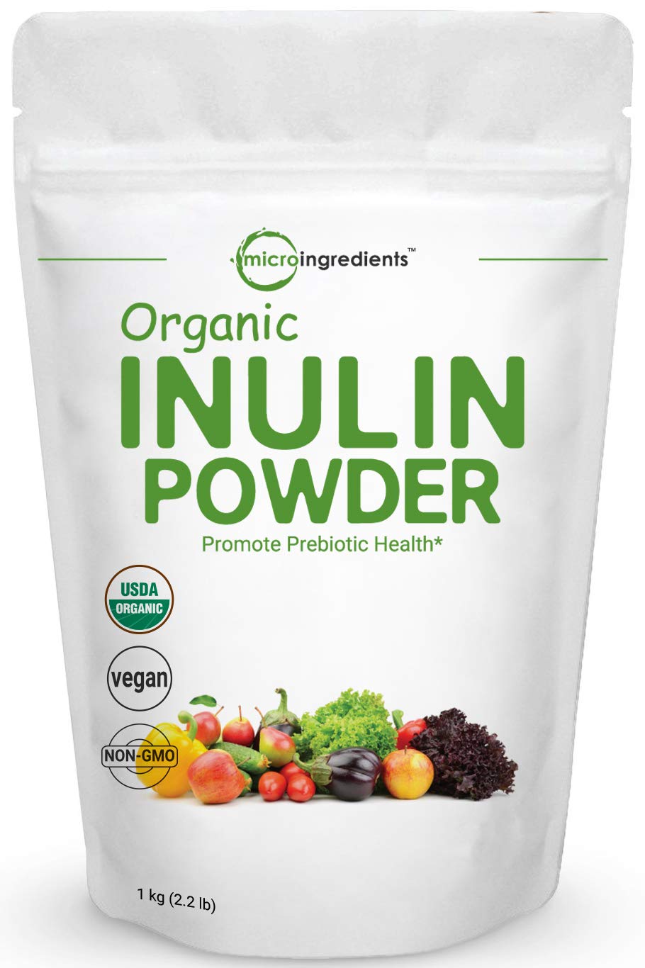 Organic Inulin FOS Powder, Jerusalem Artichoke, 1KG, Prebiotic