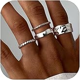 Fansilver Stackable Chunky Gold Rings for Women Non Tarnish Dainty 14K Gold Plated Stacking Thumb Rings Set Trendy Gold Wedding Band Ring Size 5-11