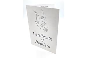 VALCHEMIST Baptism Certificates for Church Certificate of Baptism with Envelopes (6)