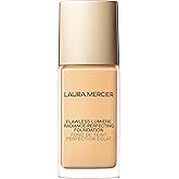 Laura Mercier Flawless Lumière Foundation, 15HR Hydration, Medium to Full Coverage, Breathable Formula, Improves the Look of Dull and Dry Skin, Luminous Finish, Non-Comedogenic, Vitamin C Infused