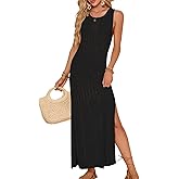 Bsubseach Crochet Cover Up for Women Knit Swimsuit Coverups Hollow Out Sleeveless Swim Coverup Summer Beach Dress