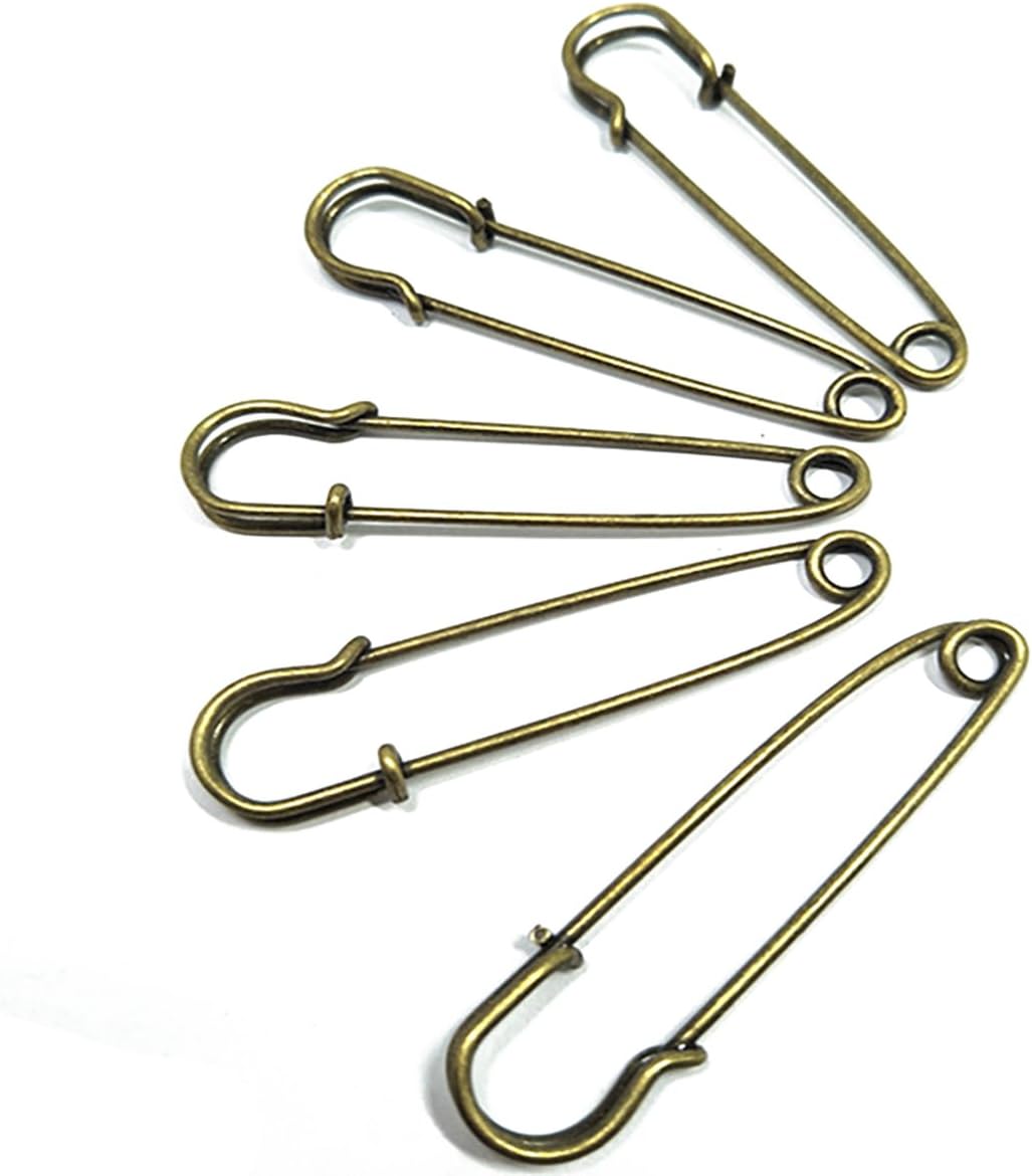 Notions Bronze Length 2 5 20pcs Heavy Duty Metal Safety Pins Strong Blanket Pins For Knitted Fabric Skirts Kilt Crafts Home Engineering Webinars Com