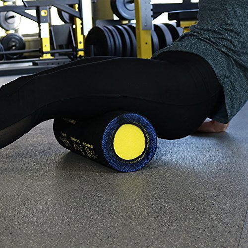 CASL Brands High Density Foam Roller with 9 Printed Instructional Exercises for Deep Tissue Muscle Massage, 18 Inch - Perfect for Physical Therapy or Workouts