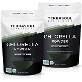 Terrasoul Superfoods Organic Chlorella Powder (Cracked Cell Walls) - 12 Oz (2 Pack)