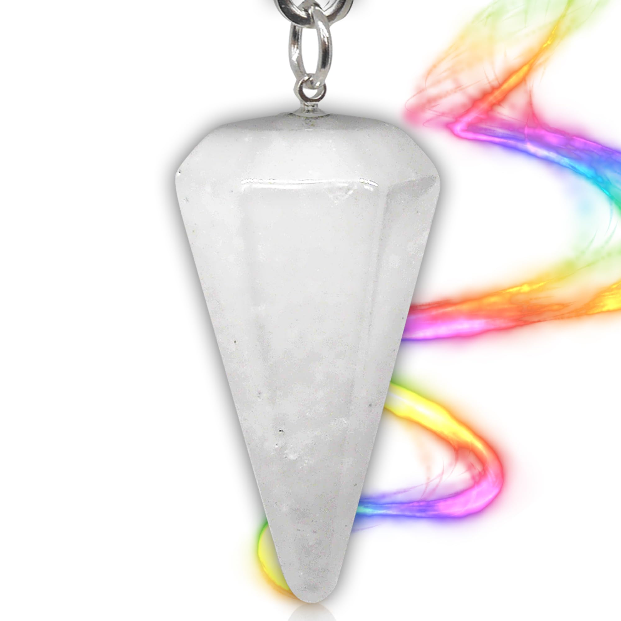 Vibratis Cone-Shaped Dowsing Quartz Crystal Pendulum - Pendulum Rock Crystal Stone