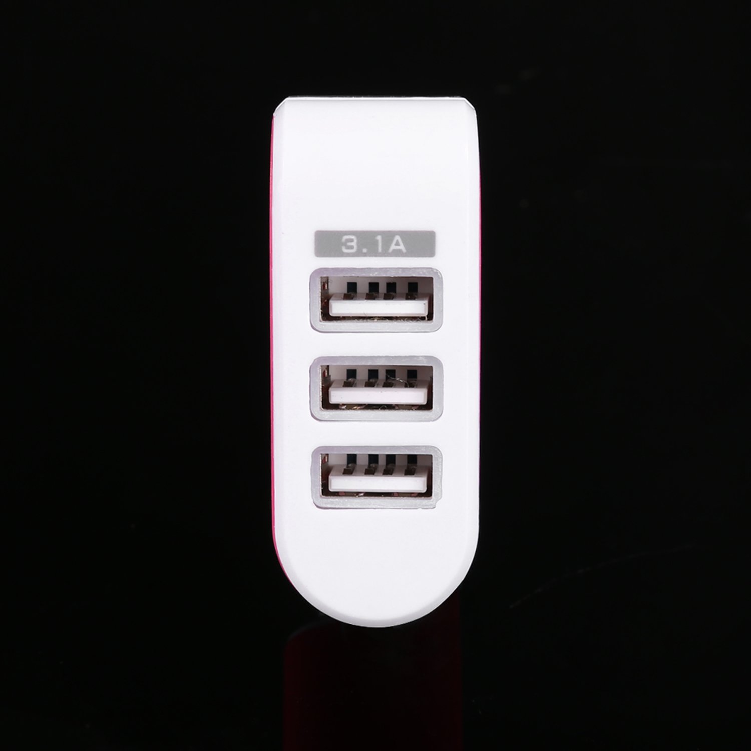 Hiriyt Nouvel Adaptateur de Chargeur Secteur pour Voyage à Domicile à 3 Ports USB pour Prise de téléphone EU/US Chargeurs Secteur (Orange)