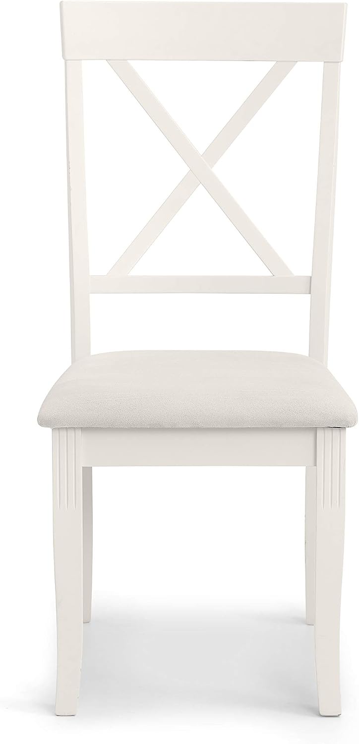 Julian Bowen Ivory Wood Davenport Dining Chairs Set of 2, 97cm x 44cm x 52cm - Image 4