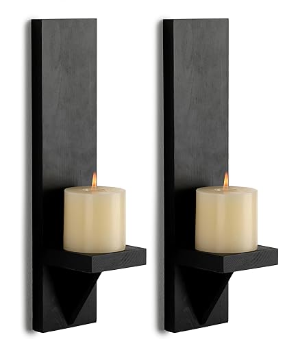 Set Of 4 Black Music Note Wall Sconce Candle Holders – Iron Metal, For Weddings, Home, Porch & Pathway Decor-293841