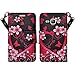 GW Case Compatible for Samsung Galaxy S3 Wallet Case, Wrist Strap Flip Folio [Kickstand] Pu Leather Wallet Case with ID&Credit Card Slot for Galaxy S3 - Hot Pink Heart Sensation
