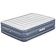 Bestway Tritech 20 Inch Thick Durable Comfortable Air Mattress Portable Relaxing Blow Up Bed with Built-in AC Pump for 4 Minute Inflation, Queen
