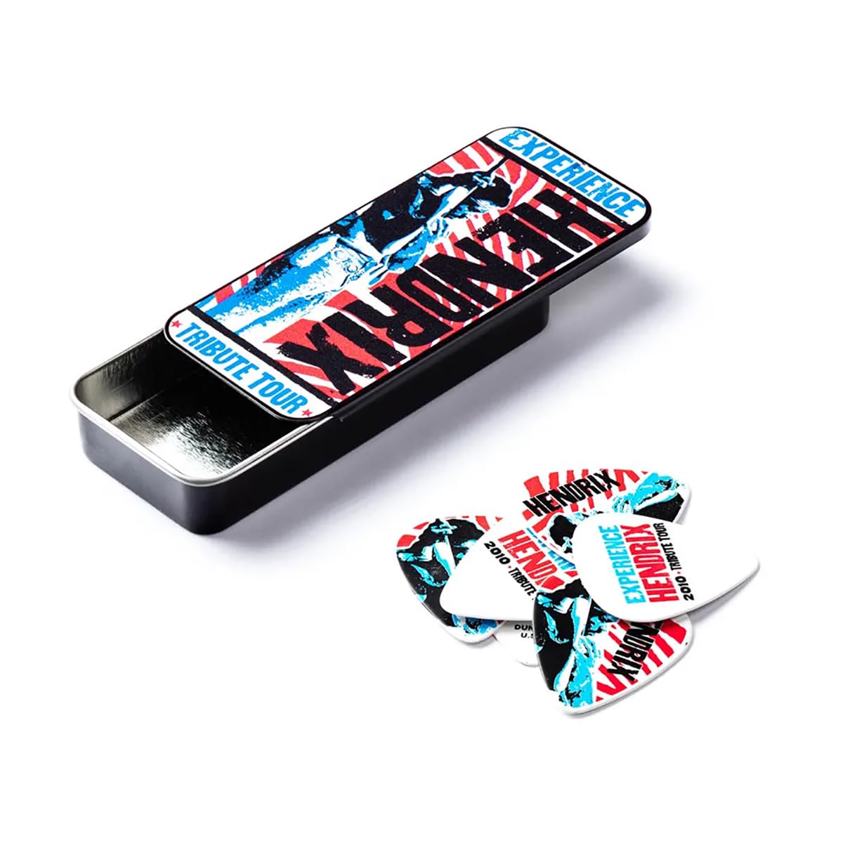 DUNLOP JHPT09M 12 PICKS TIN BOX JIMI HENDRIX MEDIUM — image 1