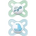 MAM Original Start Newborn Baby Pacifier, Best Pacifier for Breastfed Babies, Sterilizer Case, 2 Pack,0-3 Months, Boy
