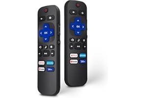 （Pack of 2） Remote Control for Roku TV Remote Replacement for TCL Hisense Sharp Philips RCA Onn Sanyo Jvc Insignia Westinghou