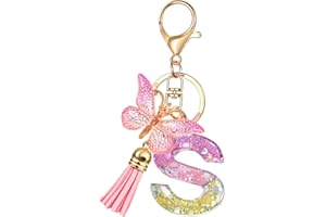 GIFTOXO Letter Keychains for Women and Girls, Key Chains for Car Keys, Cute Keychain Accessories for Backpack