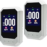 Plug-in Natural Gas Detector & Carbon Monoxide Detectors | Methane/Propane Combustible Gas Alarm | Temp & Humidity Sensor for