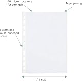 SUMMIT A4 Punched Pockets 500 Clear Sleeves Reinforced Multi-Punched Spine 40 view 3