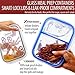 Glass Meal Prep Containers 2 Compartment BPA Free Leakproof Glass Food Storage Containers Airtight Locking Lids Bento Lunch Box Containers Set in Large Insulated Thermal Cooler Lunch Bag (Navy)