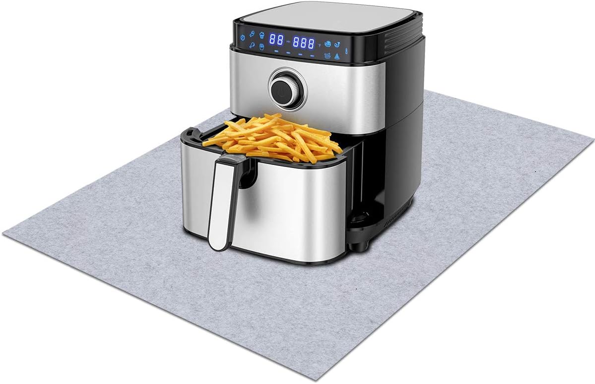 Air Fryer mat,Under small appliance mat—Absorbent/Waterproof ,Prevent grease from splashing on the kitchen table, absorbent material, non-slip and waterproof backing, washable (24