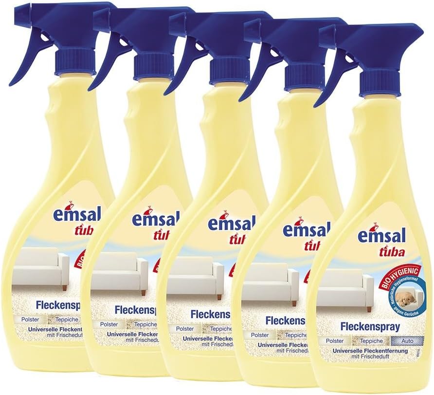 5 X Thomas Tuba Stains Spray 500 Ml For Upholste Suitable For