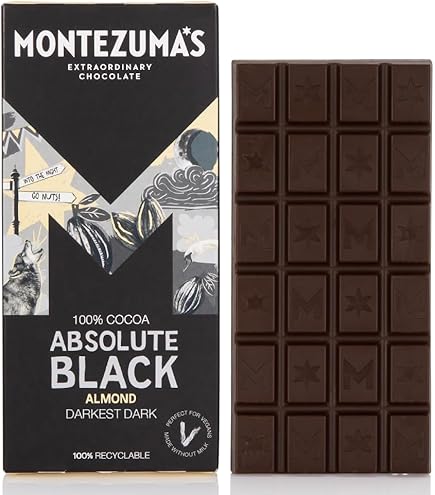 Amazon.com : Montezuma's Absolute Black Chocolate With Almonds 90g