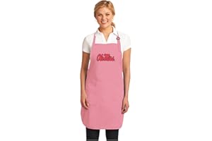 Broad Bay Ole Miss Apron DELUXE University of Mississippi Aprons MADE IN THE USA - Pink