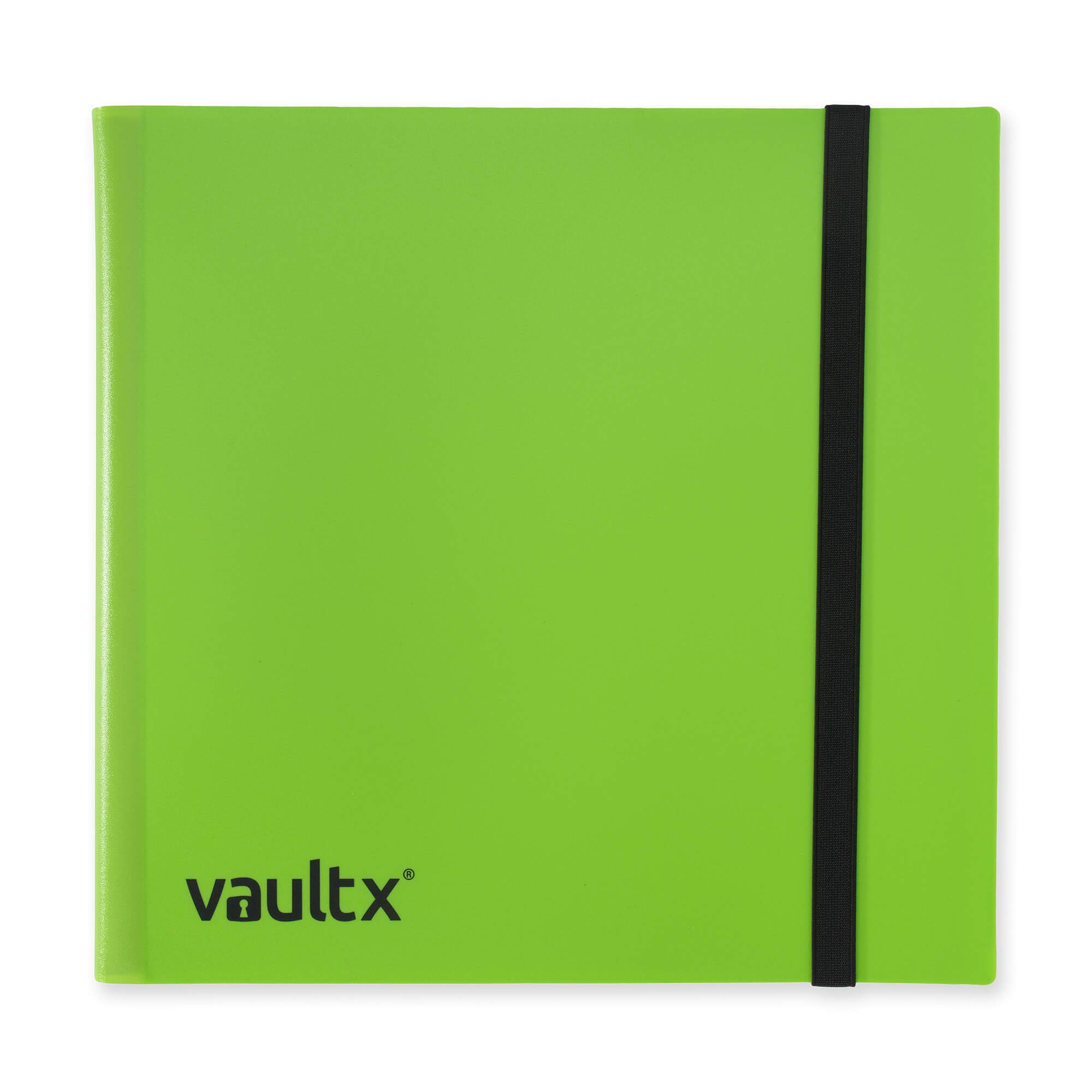 Vault X 12 Pocket Trading Card Strap Binder, 480 cards, Standard, 20 Side-Loading Pages, Folder for Collectible Card Games, Sports, TCG (Green)