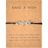 Sisadodo Dog Paw Bracelets Gifts for Women Men Memorial for Pet Dog Lovers Loss of Dog Sympathy Gift for Friends Birthday Graduation Gifts for Bestie Boyfriend Girlfriend I Love You Gifts for Him Her