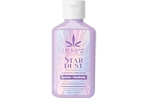 Hempz NEW Mini Star Dust Body Lotion, Iridescent Glow Shimmer, Passionfruit and Wild Orchid, Hydrating and Nourishing Moisturizer, 2.25 fl.oz.