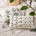 MIULEE Decorative Throw Pillow Cover Tribal Boho Woven Tufted Pillowcase Super Soft Tufting Dot Cushion Case for Sofa Couch Bedroom Car Living Room 12X20 Inch Beige