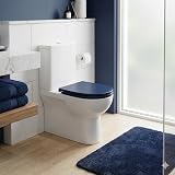 Spirella Blue Duroplast Oval Toilet Seat Soft Close Stainless Steel Hinges view 9
