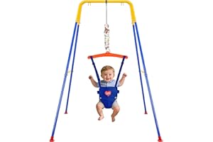 Baby Jumper, Indoor&Outdoor Baby Bouncer, Infant Jumper with Adjustment Strap for Boys Girls, Exercise Saddle Seat for Backya