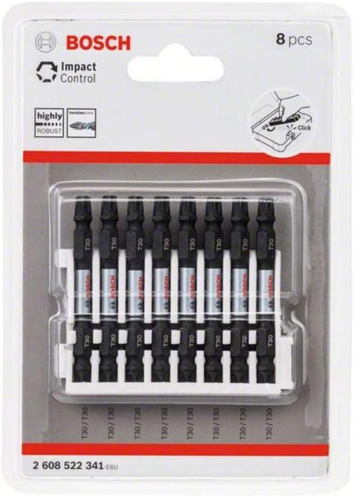 Bosch Accessories 8pcs. Double Screwdriver Set Torx (Impact Control, 8 x T30-T30 Bits, Length 65mm, Pick and Click - Image 3