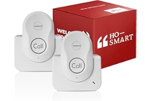 H HOSMART Hosmart Intercoms Wireless for Home, 2024 New Rechargeable Full Duplex Caregiver Pager for Elderly Senior, Two-Way Real-time Talk, Portable Personal Alert, Call/Monitor Button for Home Safety