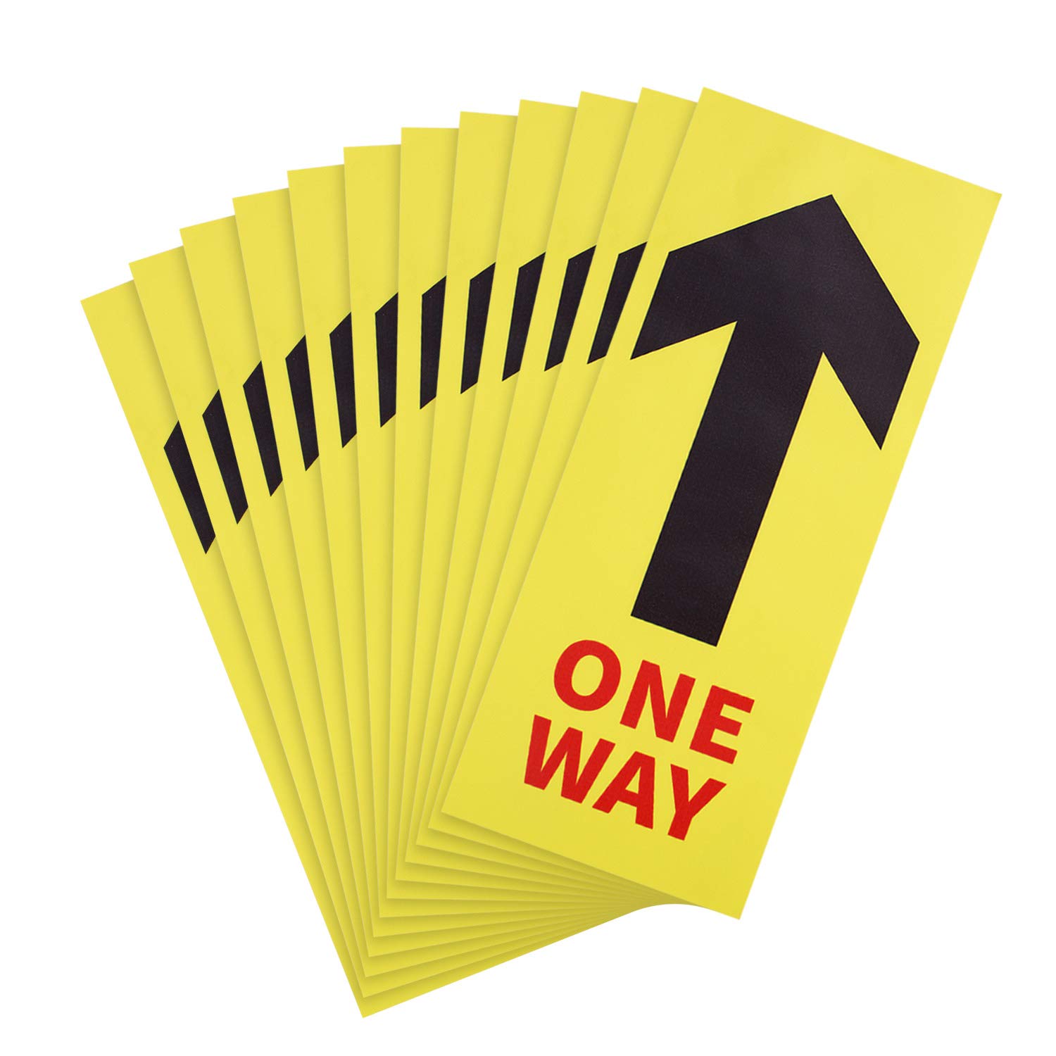 12pcs Directional Arrow Floor Sign- 15" × 6" Removable Adhesive One Way Floor Stickers Waterproof Social Distancing Floor Decals Anti-Slip Arrow Markers for Floor Crowd Direction Guidance: Industrial & Scientific