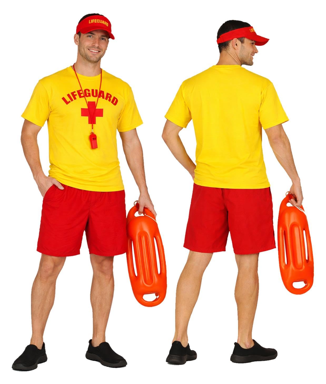 The Dragons Den Adults Lifeguard Seaside Stag Night Hen Party Beach Emergency Services Fancy Dress Costume [M]