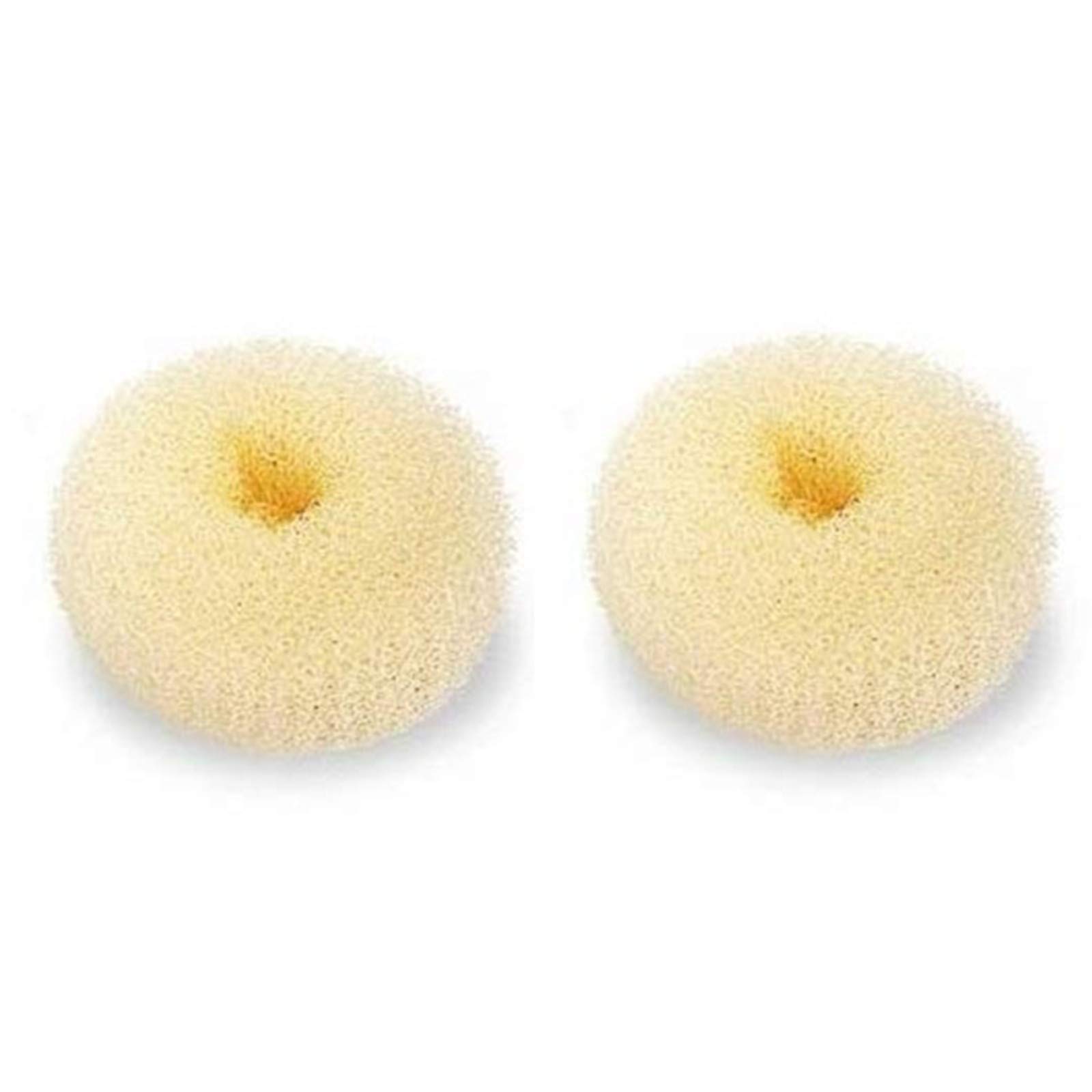 Hair Donut Bun Maker, Ring Style Bun, 2PCS Chignon Hair Medium Doughnut Shaper for Short and Thin Hair (Medium, 3 Inch/Beige)