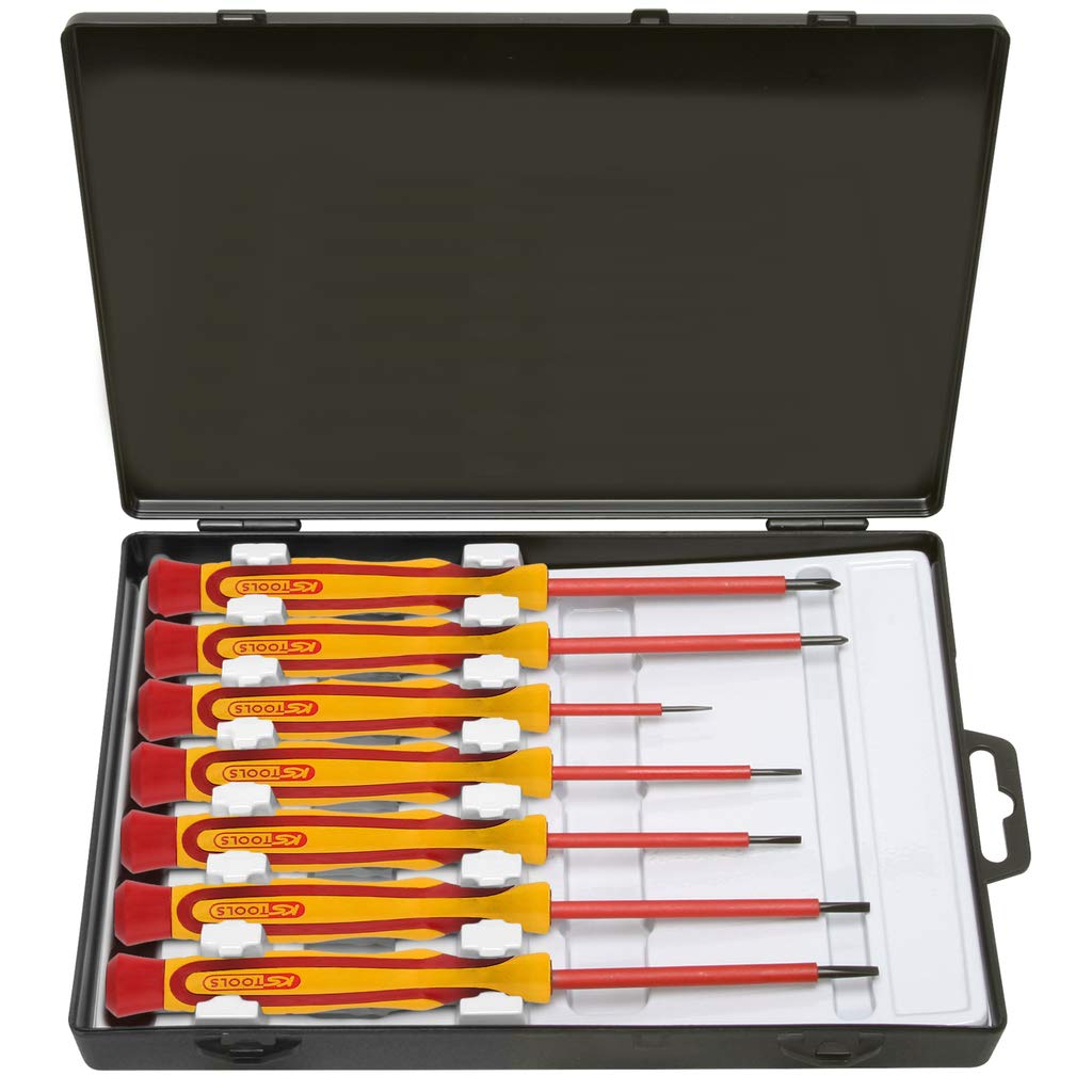 KS Tools 500.6165 VDE Precision Screwdriver Set (7 Pieces)