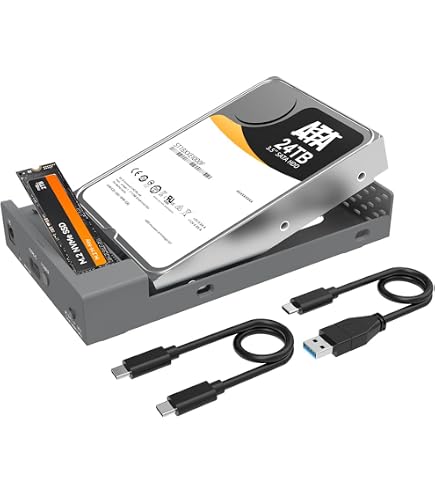 Amazon.com: M.2 NVMe SSD & 3.5 Inch SATA HDD Enclosure, Clone NVMe