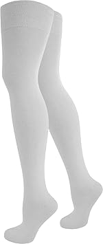 normani 1-10 Paar Damen Karneval Kostüm Fasching Baumwoll-Overknees Blickdicht Halterlose Strümpfe mit Streifen
