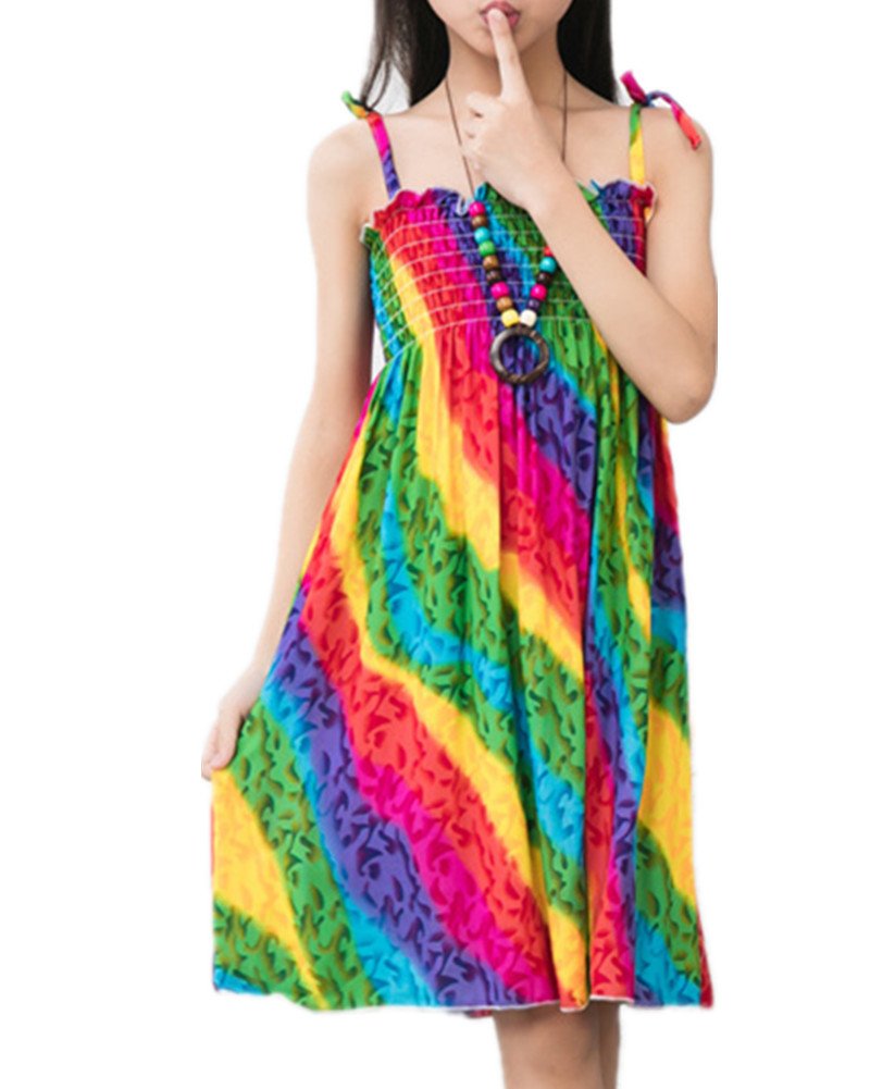 MULLSAN Little Big Girls' Long Dress or Bolero Casual Beach Dress Size