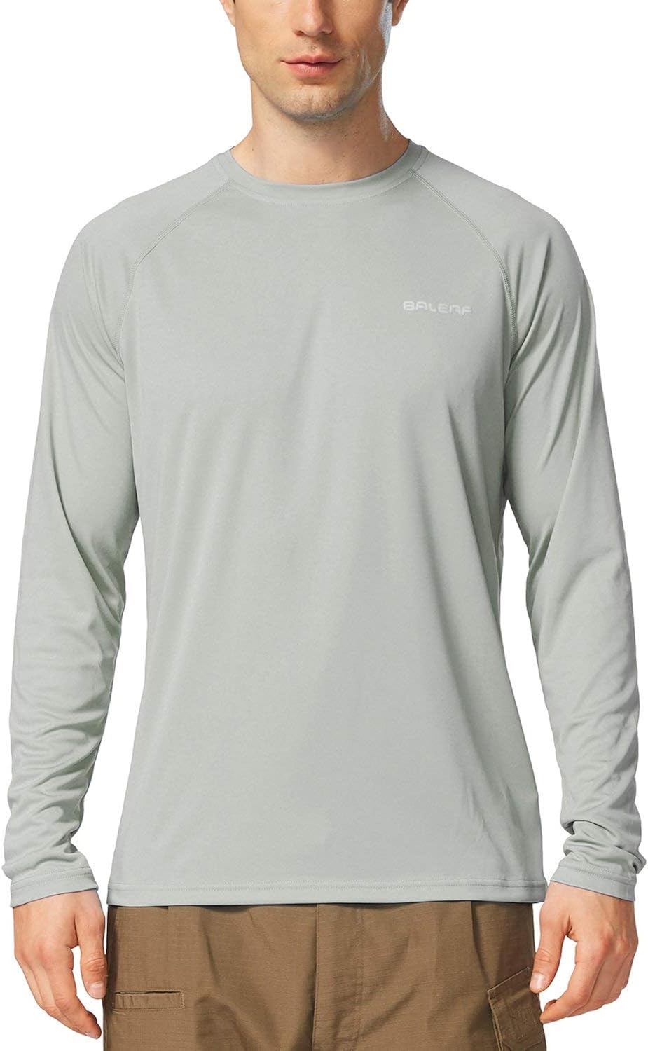BALEAF Men's UPF 50+ Sun Protection Shirts Long Sleeve Dri Fit SPF T-Shirts Lightweight Fishing Hiking Running: Clothing