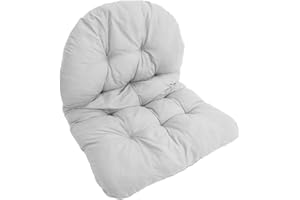 JOINPAYA Hanging Basket Seat Cushion Replacement, Thick Egg Swing Chair Pad with Back Support, Outdoor Patio