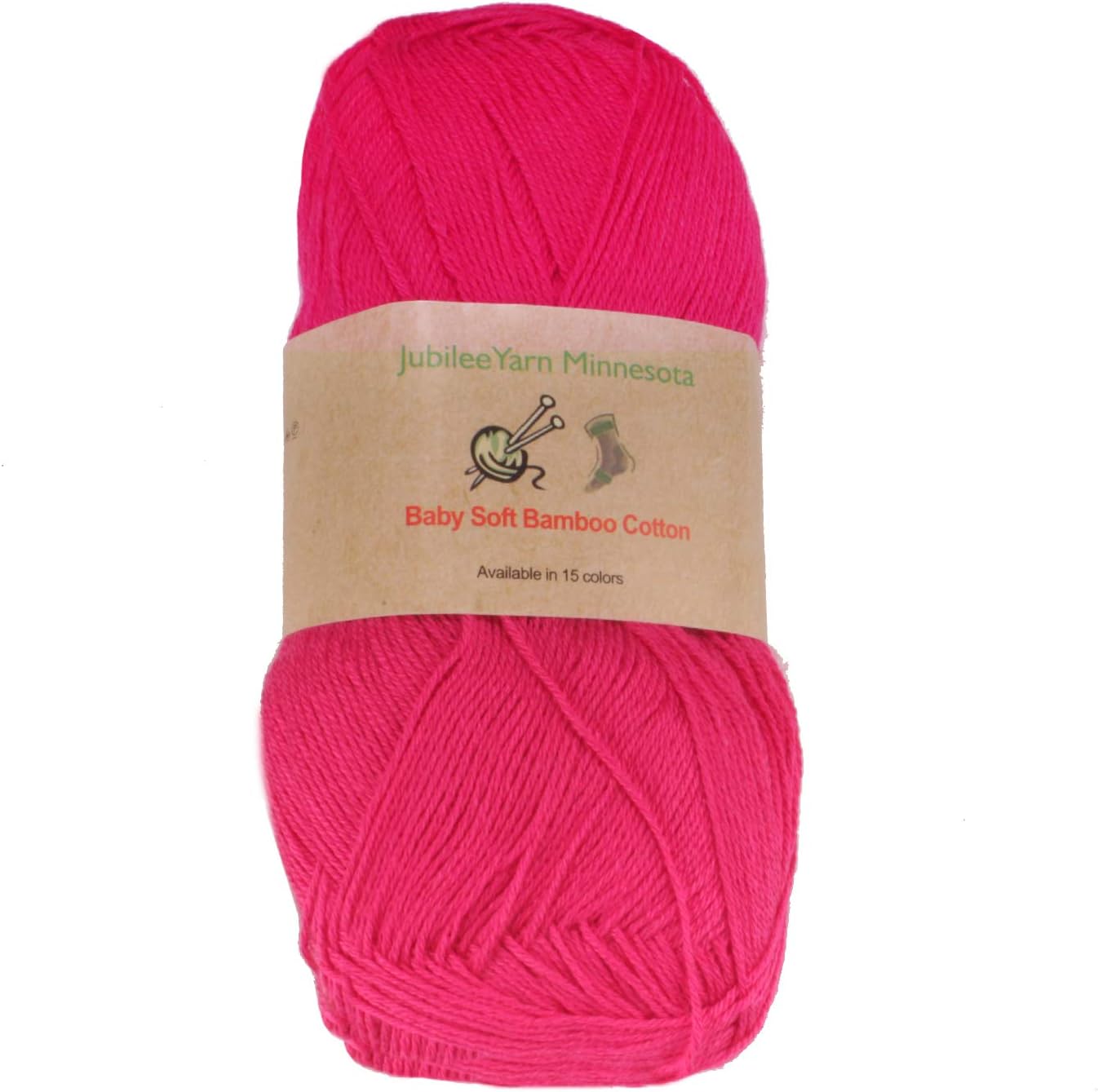 Baby Soft Bamboo Cotton Yarn JubileeYarn Magenta 4 Skeins