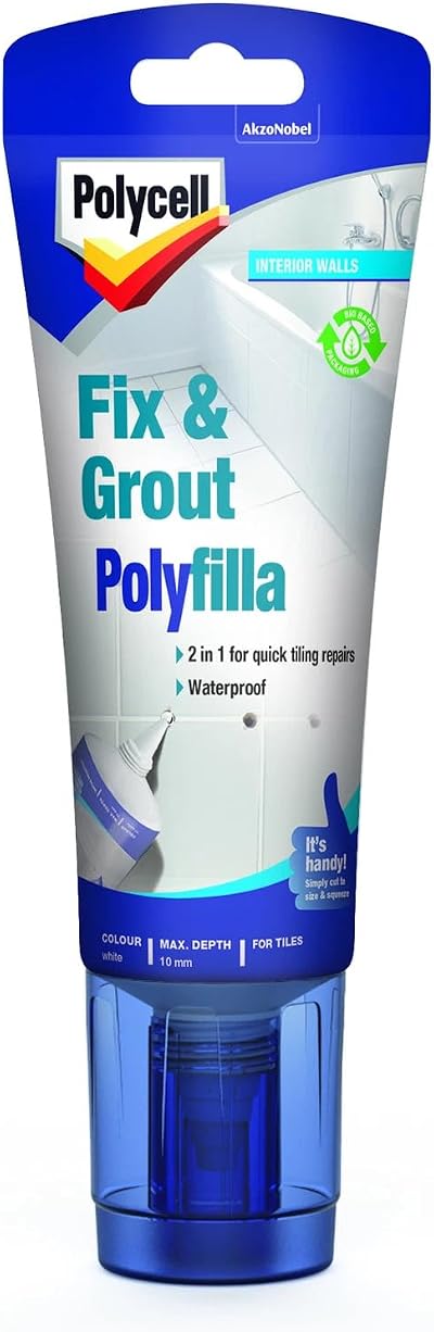 Polycell Tile Fix & Grout 330g White Waterproof Ready to Use