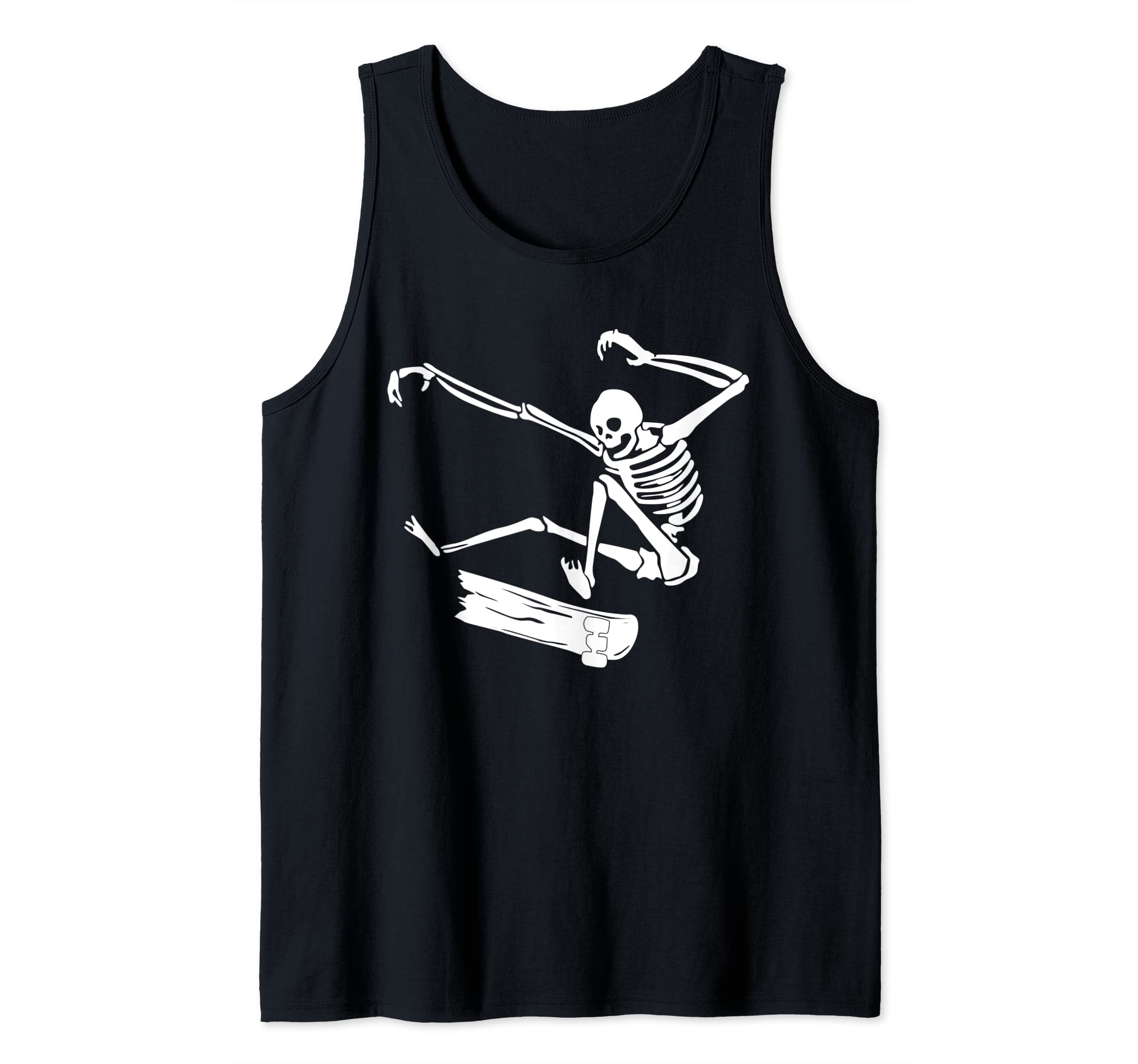 Skateboard skeleton skateboarder skating Tank Top